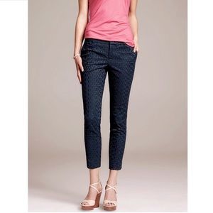 Banana Republic Navy Eyelet Lace Hampton Pant in size 2